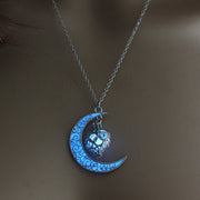 Glowing Pendant Necklaces Silver Plated Chain Necklaces null