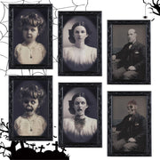 Halloween Decoration 3D Changing Face Moving Picture Frame Portrait Horror For Horror Party Decors Home Decorations null