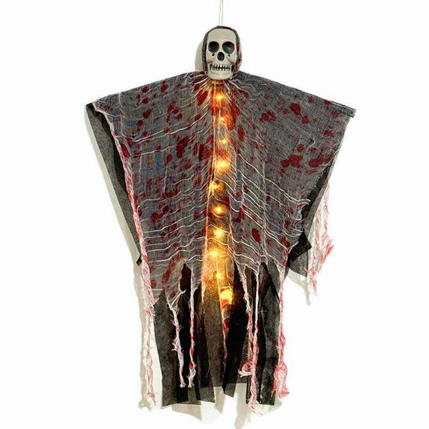 Halloween Decoration Blood-dyed Luminous Skull Hanging Ghost Outdoor Ornaments null