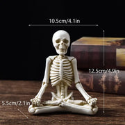 Halloween Horror Desktop Decoration Resin Ornaments Feature Modeling Yoga Skull Skeleton null