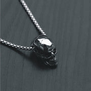 Male titanium steel skull necklace null