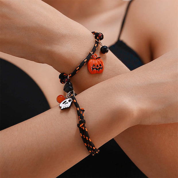 Halloween Bracelet Halloween Pumpkin Ghost Love Magnetic Couple Rope Bracelet null