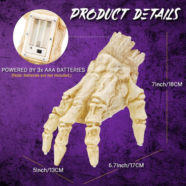 Halloween Electric Luminous Crawling Hand Animated Decoration Induction Luminous Decoration Zombie Hand With Spooky Sound null