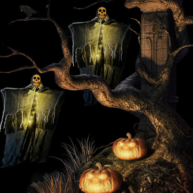 Halloween Decorations Horror Hanging Ghost Skull Skeleton Prop Perfect For Home Outdoor Yard Party Supplies Festival Decorations null
