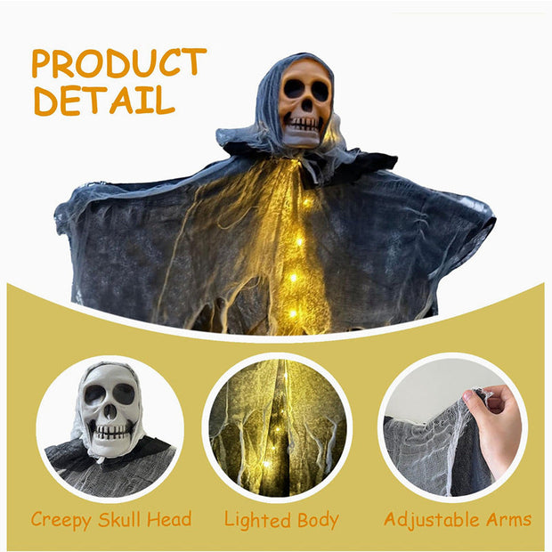 Halloween Decorations Horror Hanging Ghost Skull Skeleton Prop Perfect For Home Outdoor Yard Party Supplies Festival Decorations null