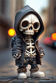 Halloween Cool Skeleton Figurines Halloween Skeleton Doll Resin Ornament Home Decor null