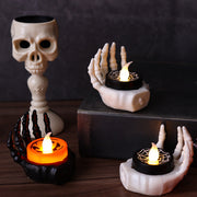 Halloween Small Night Lamp LED Electronic Luminous Decorative Palm Candle Light null