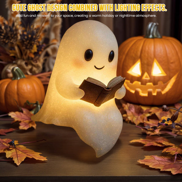 Cute LED Ghost Night Light Children's Nightlight Gift Bedside Sleep Lamp Halloween Decorations Lovely Ghost Lamp Warm Light null