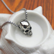 Male titanium steel skull necklace null