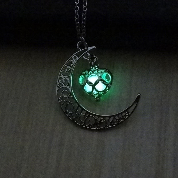 Glowing Pendant Necklaces Silver Plated Chain Necklaces null