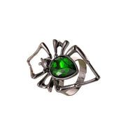 3pcs Halloween Drop-shapedp Spider Necklace Set With Earrings Ring Vintage Necklace Pendant null