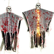 Halloween Decoration Blood-dyed Luminous Skull Hanging Ghost Outdoor Ornaments null