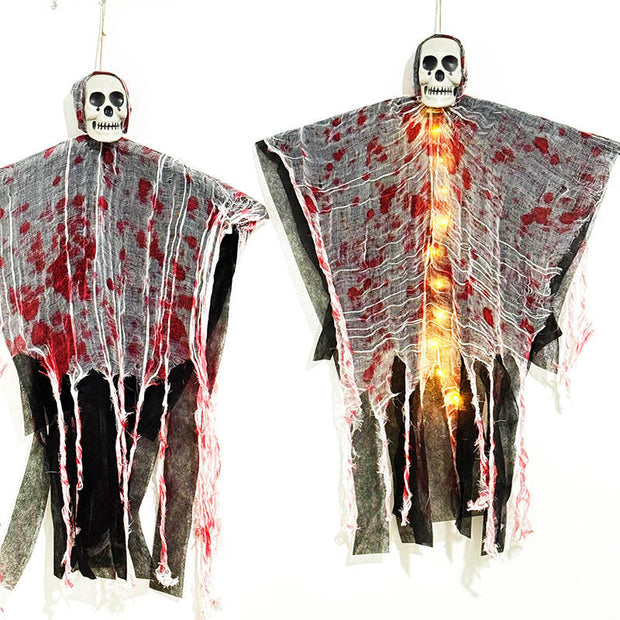 Halloween Decoration Blood-dyed Luminous Skull Hanging Ghost Outdoor Ornaments null