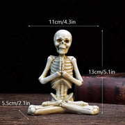 Halloween Horror Desktop Decoration Resin Ornaments Feature Modeling Yoga Skull Skeleton null