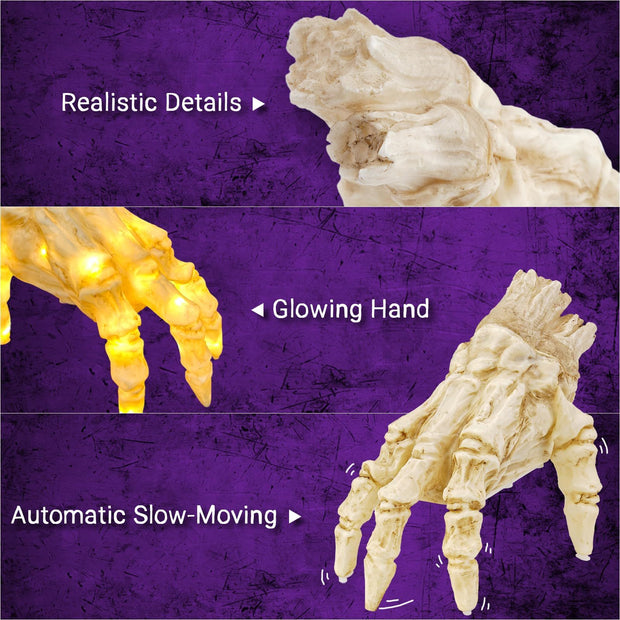 Halloween Electric Luminous Crawling Hand Animated Decoration Induction Luminous Decoration Zombie Hand With Spooky Sound null