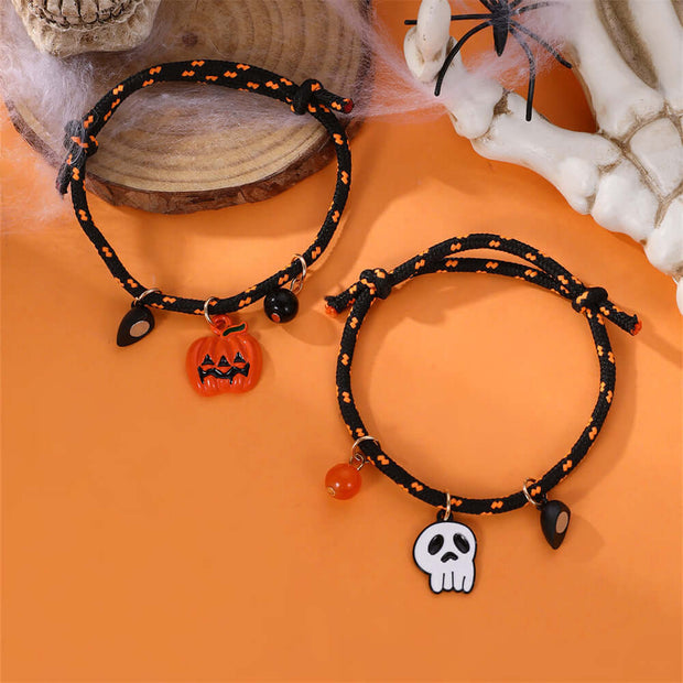 Halloween Bracelet Halloween Pumpkin Ghost Love Magnetic Couple Rope Bracelet null Halloween Bracelet Halloween Pumpkin Ghost Love Magnetic Couple Rope Bracelet null