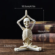 Halloween Horror Desktop Decoration Resin Ornaments Feature Modeling Yoga Skull Skeleton null