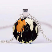 Halloween Round Pumpkin Ghost Bat Necklace Men And Women Personality Clavicle Necklace Fashion Jewelry Accessories null