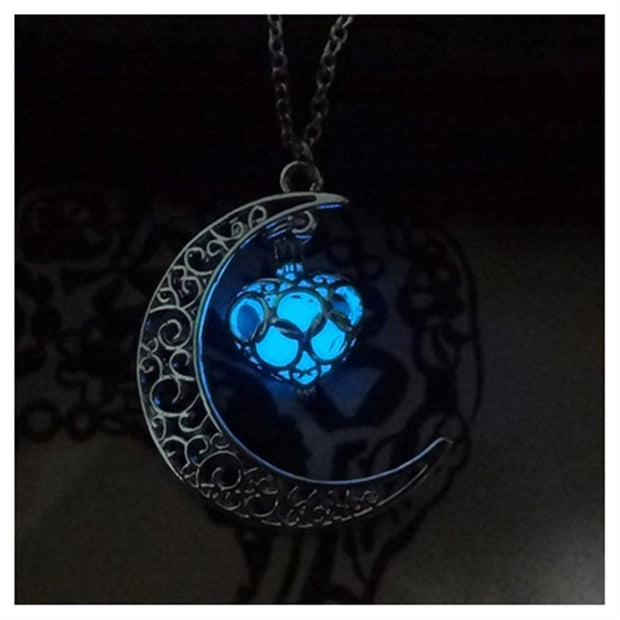 Glowing Pendant Necklaces Silver Plated Chain Necklaces null