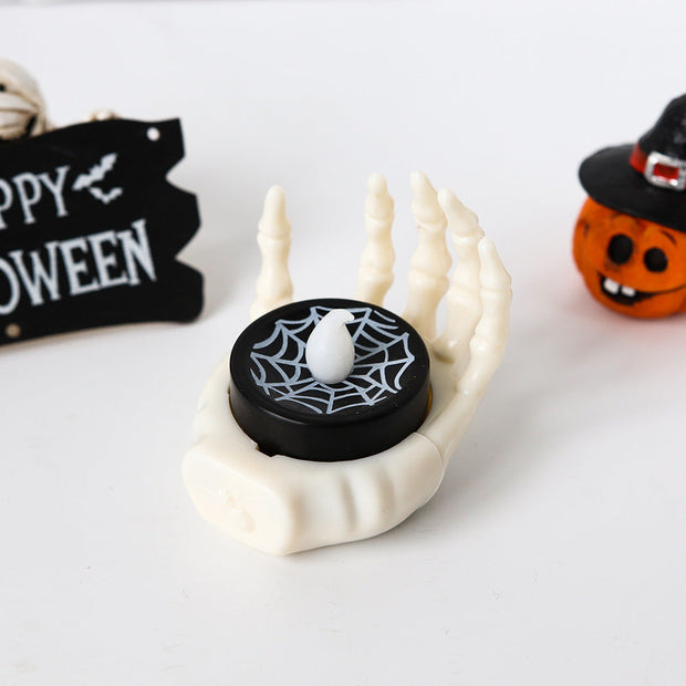 Halloween Small Night Lamp LED Electronic Luminous Decorative Palm Candle Light null