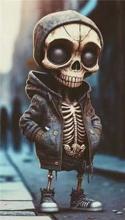 Halloween Cool Skeleton Figurines Halloween Skeleton Doll Resin Ornament Home Decor null