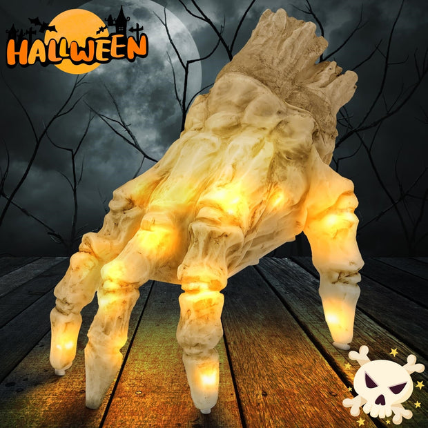 Halloween Electric Luminous Crawling Hand Animated Decoration Induction Luminous Decoration Zombie Hand With Spooky Sound null