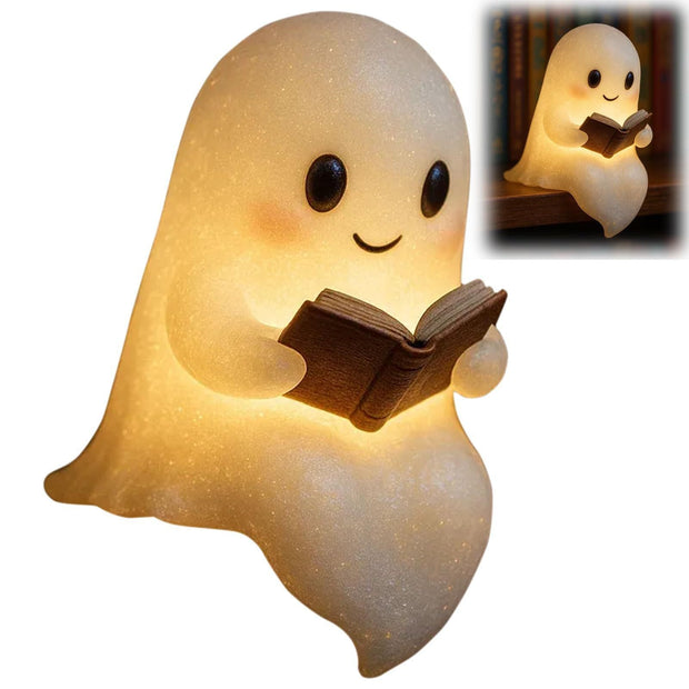 Cute LED Ghost Night Light Children's Nightlight Gift Bedside Sleep Lamp Halloween Decorations Lovely Ghost Lamp Warm Light null