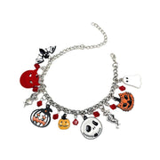 Halloween Bracelet With Pumpkin Skull Ghost Funny Jewelry null