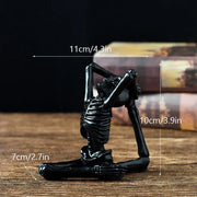 Halloween Horror Desktop Decoration Resin Ornaments Feature Modeling Yoga Skull Skeleton null