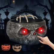 Halloween Candy Bowl Plastic Pumpkin Bowl With Motion Activated Hand, Halloween Serving Dishes Battery Operated Halloween Pumpkins Bowl For Trick-or-Treaters Party null