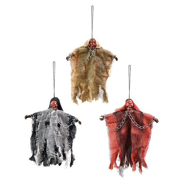 Halloween Hanging Ghost Iron Chain Glowing Skull Decorative Ornaments null