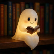 Cute LED Ghost Night Light Children's Nightlight Gift Bedside Sleep Lamp Halloween Decorations Lovely Ghost Lamp Warm Light null