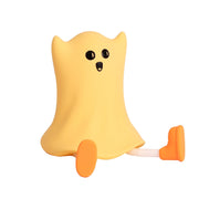 Halloween Silicone Ghost Shaped Bedside Lamp With Touch Control Soft Glow For Water-resistant Decoration null