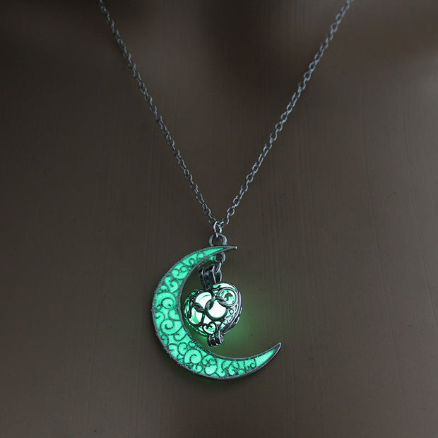 Glowing Pendant Necklaces Silver Plated Chain Necklaces null