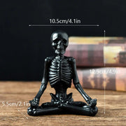 Halloween Horror Desktop Decoration Resin Ornaments Feature Modeling Yoga Skull Skeleton null