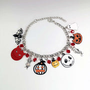 Halloween Bracelet With Pumpkin Skull Ghost Funny Jewelry null
