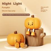 Pumpkin Lamp Small Night Lamp Halloween Silicone Pat Lamp Ambience Light null