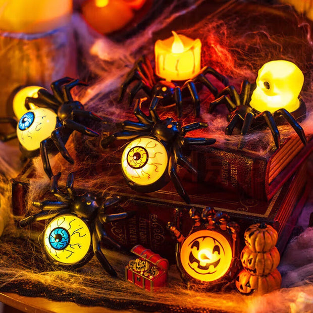 Halloween Decoration Spider Night Lights Party Supplies Decoration Props Bar, Haunted House, Horror Party Accessories null