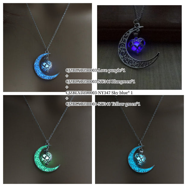 Glowing Pendant Necklaces Silver Plated Chain Necklaces null